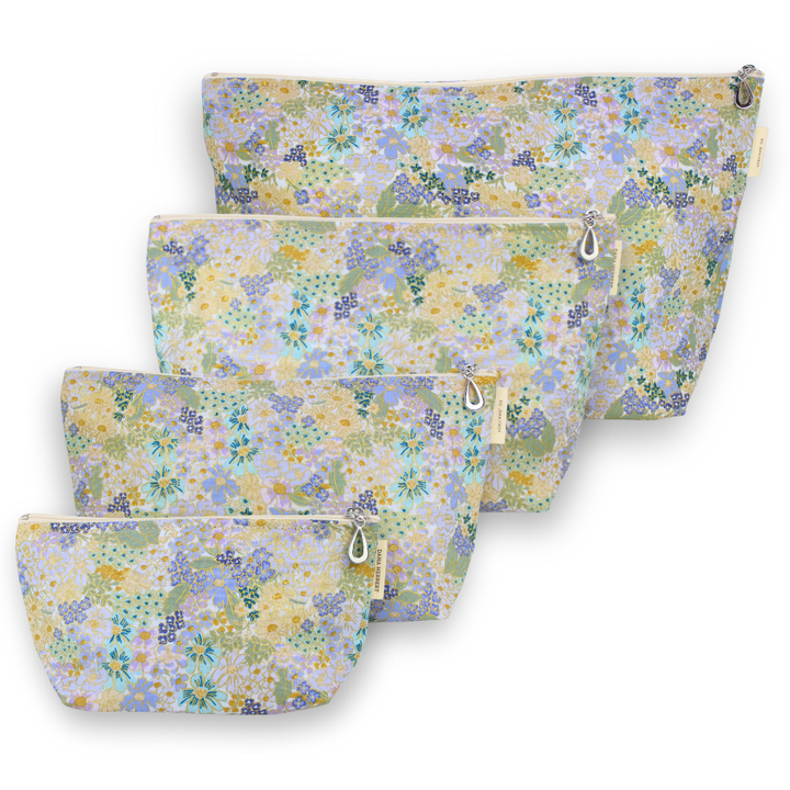 The Metallic Makeup Bag Set of 4- S, M, L + XL