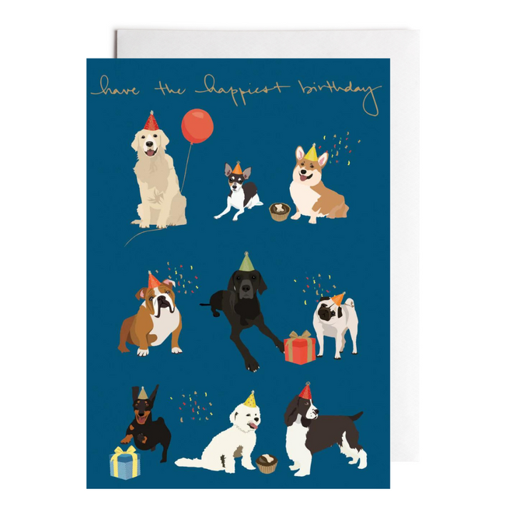 Birthday Cards "Nine Dogs"