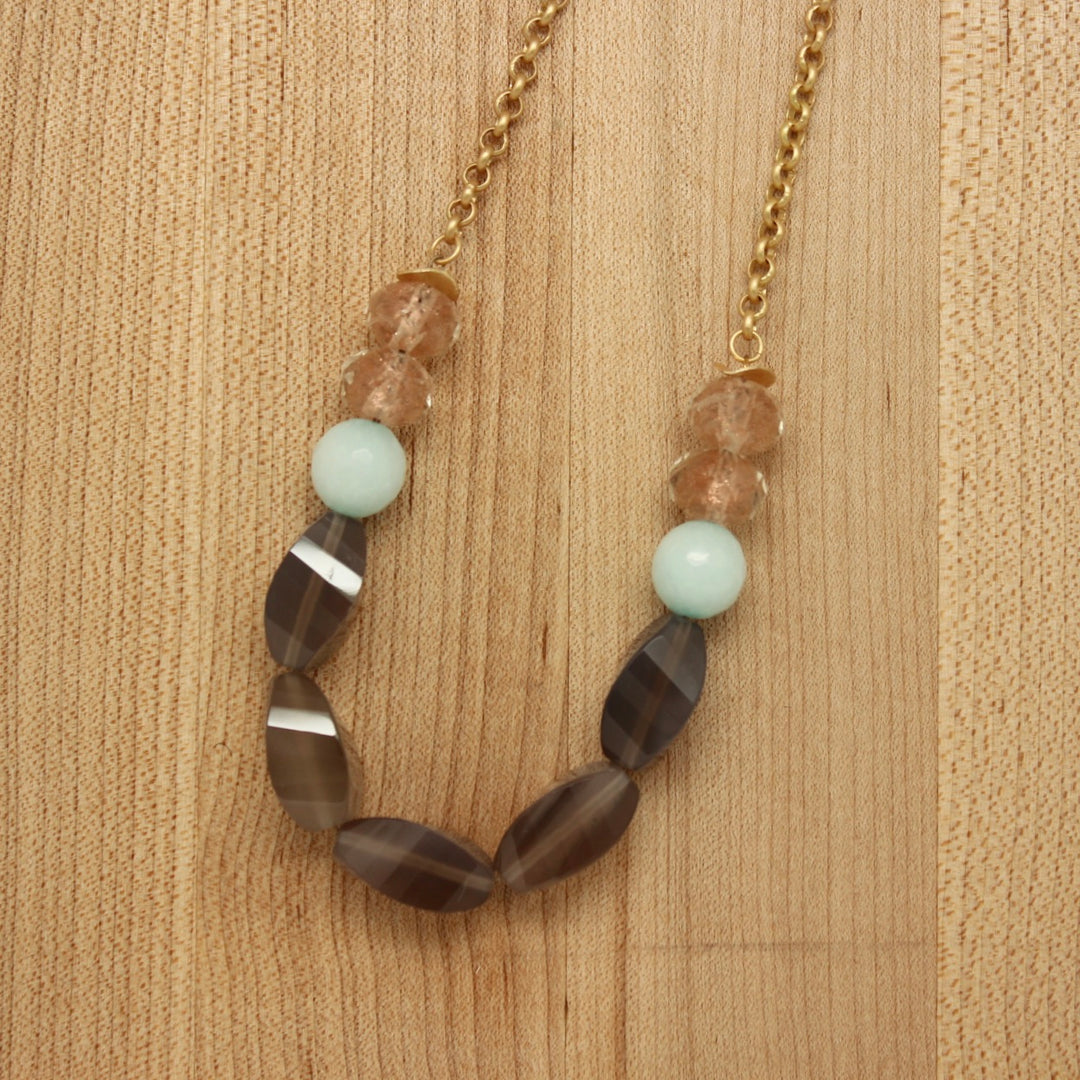 Colorblock Gem Gold Colorblock Gem Necklaces | Sale – Dana Herbert Accessories