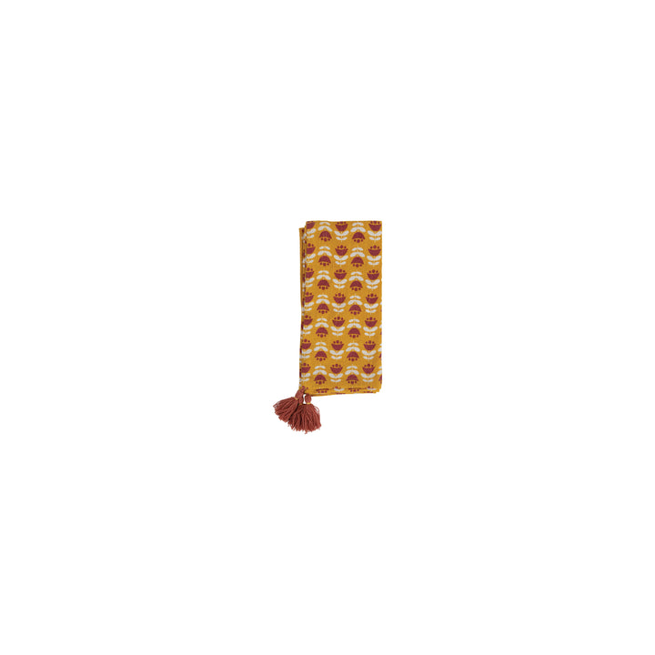 Cloth Napkins | Rust + Mustard Tasseled