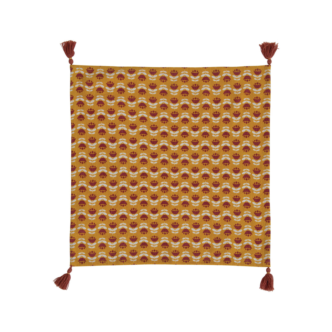 Cloth Napkins | Rust + Mustard Tasseled
