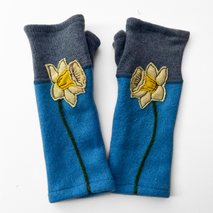 Fingerless Cashmere Gloves "Daffodil"