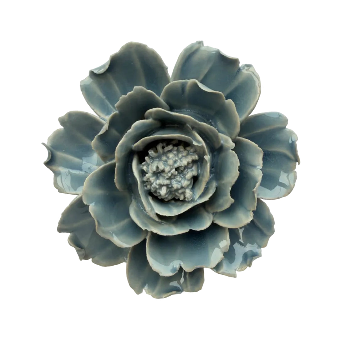 Ceramic Wall Flower | Rose Pastel Blue