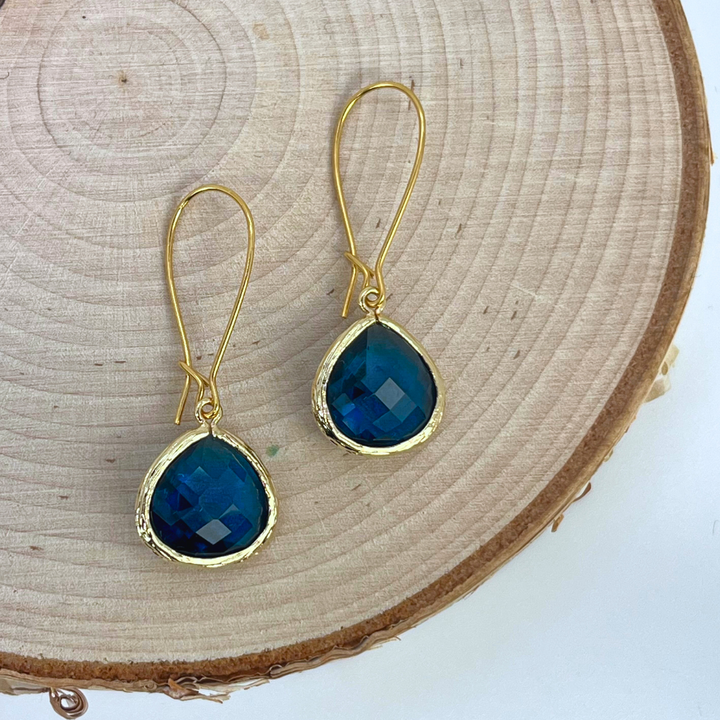 Bezel Glass Earrings | Sale
