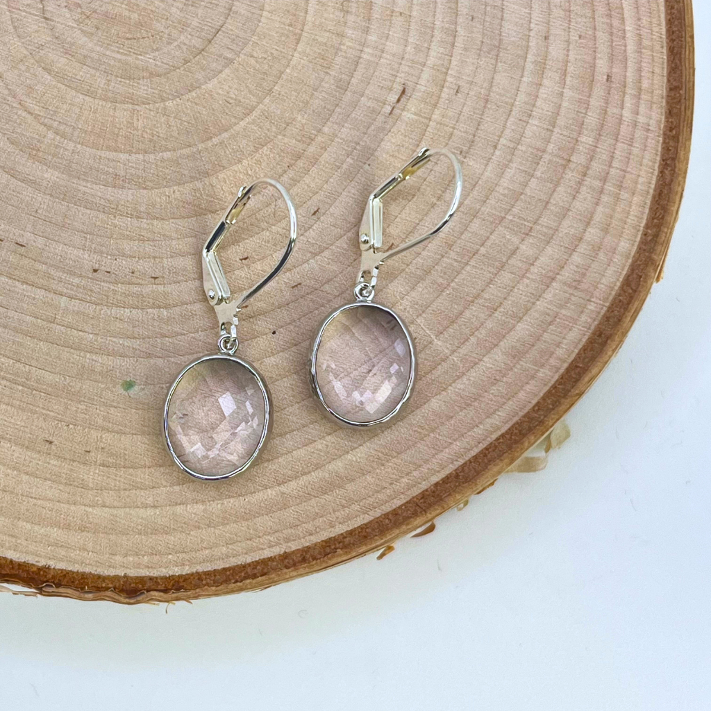 Bezel Glass Earrings | Sale