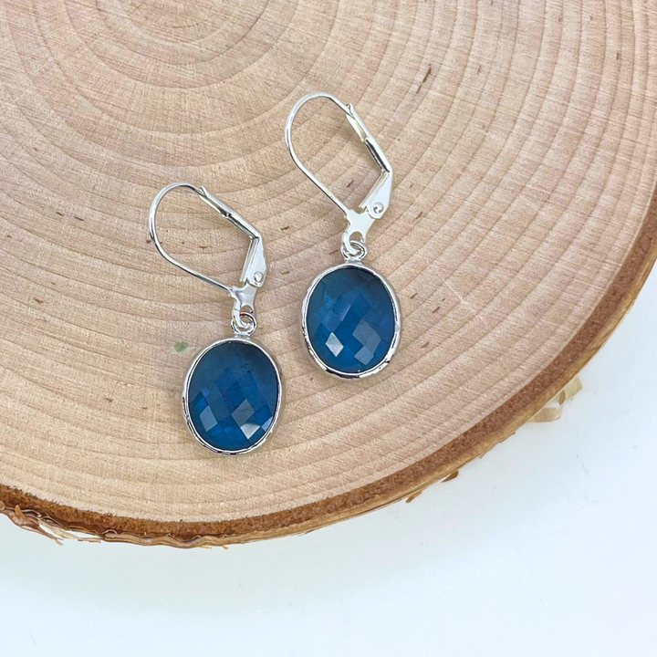 Bezel Glass Earrings | Sale
