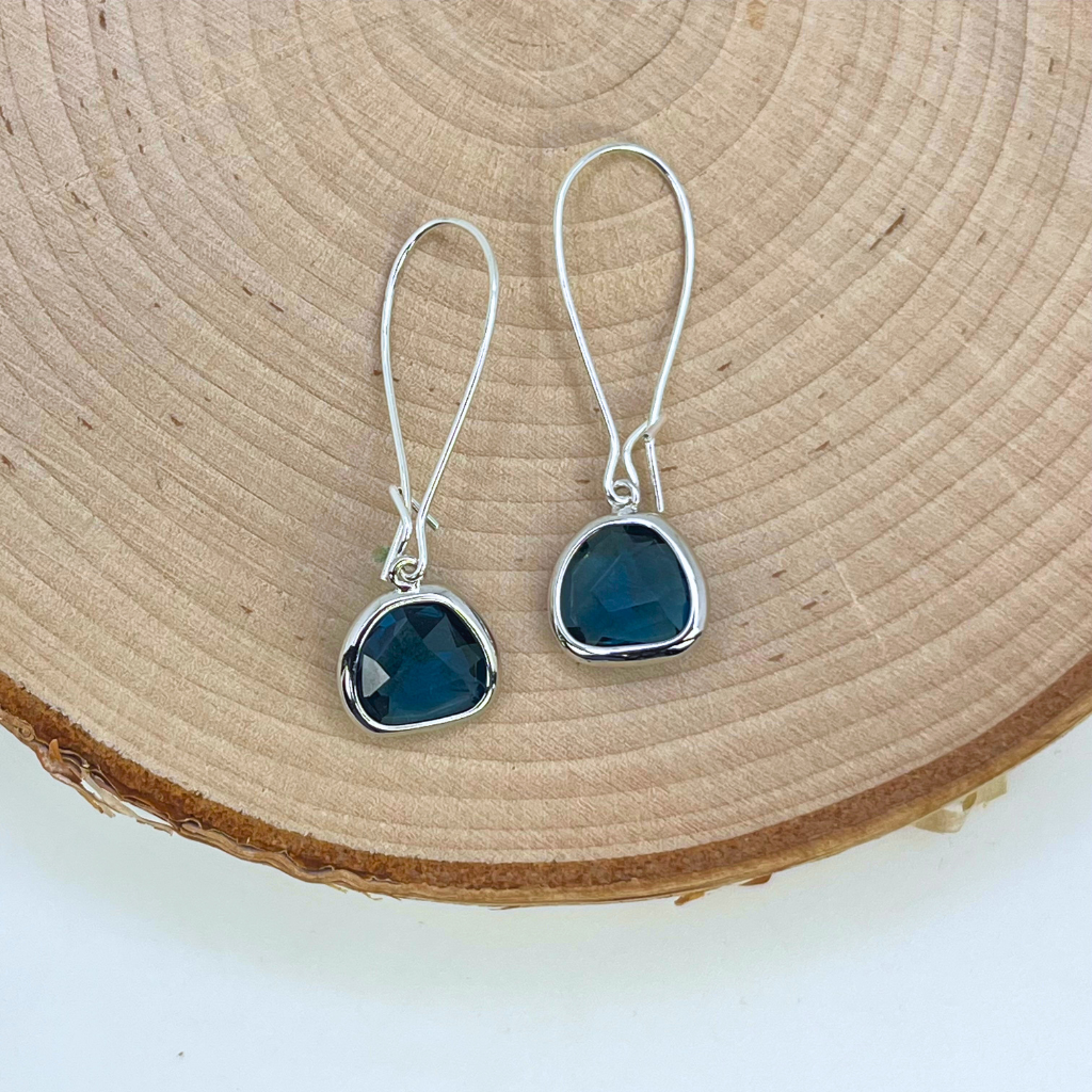 Bezel Glass Earrings | Sale