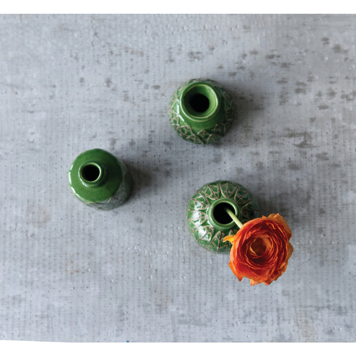 Green Ceramic Bud Vases | Sale