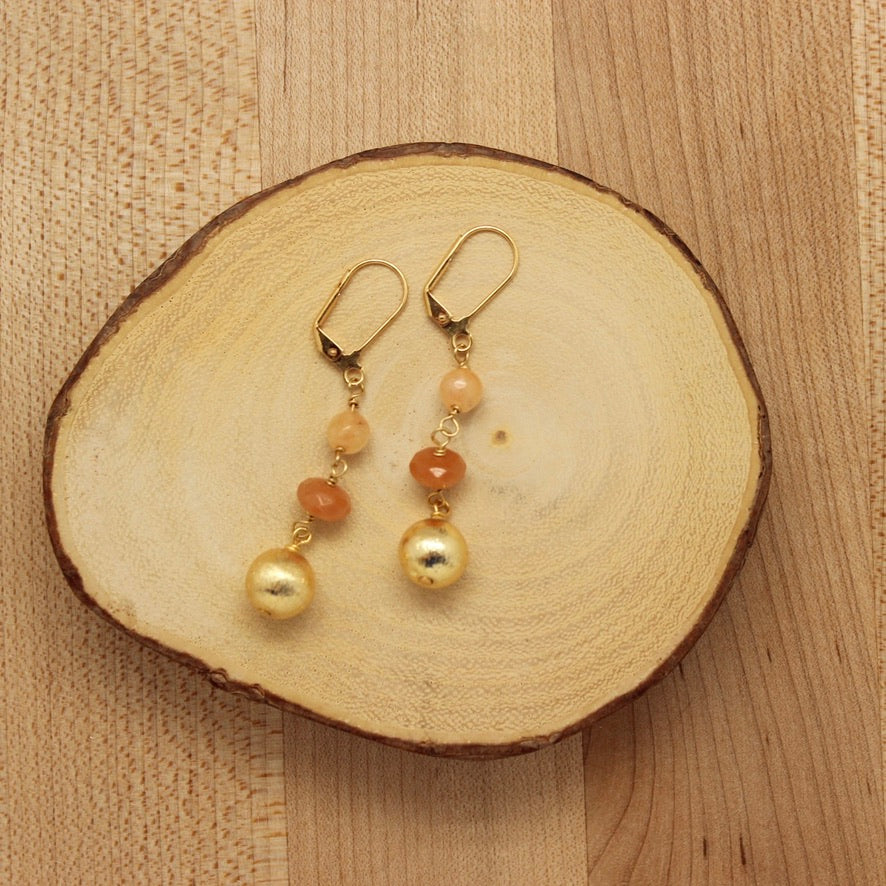 Gold Wire Wrap Earrings