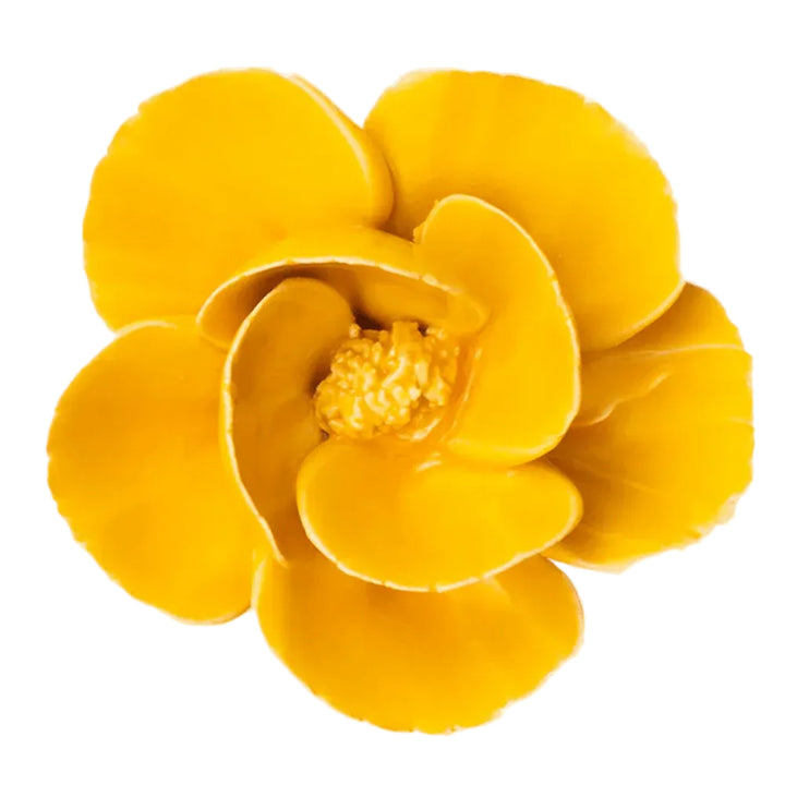Ceramic Wall Flower | Yellow Poppy