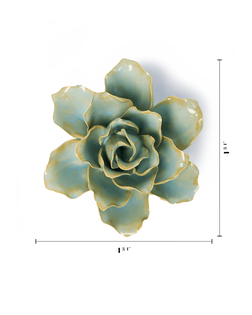 Ceramic Wall Flower | Stargazer Lily Robin's Egg Blue