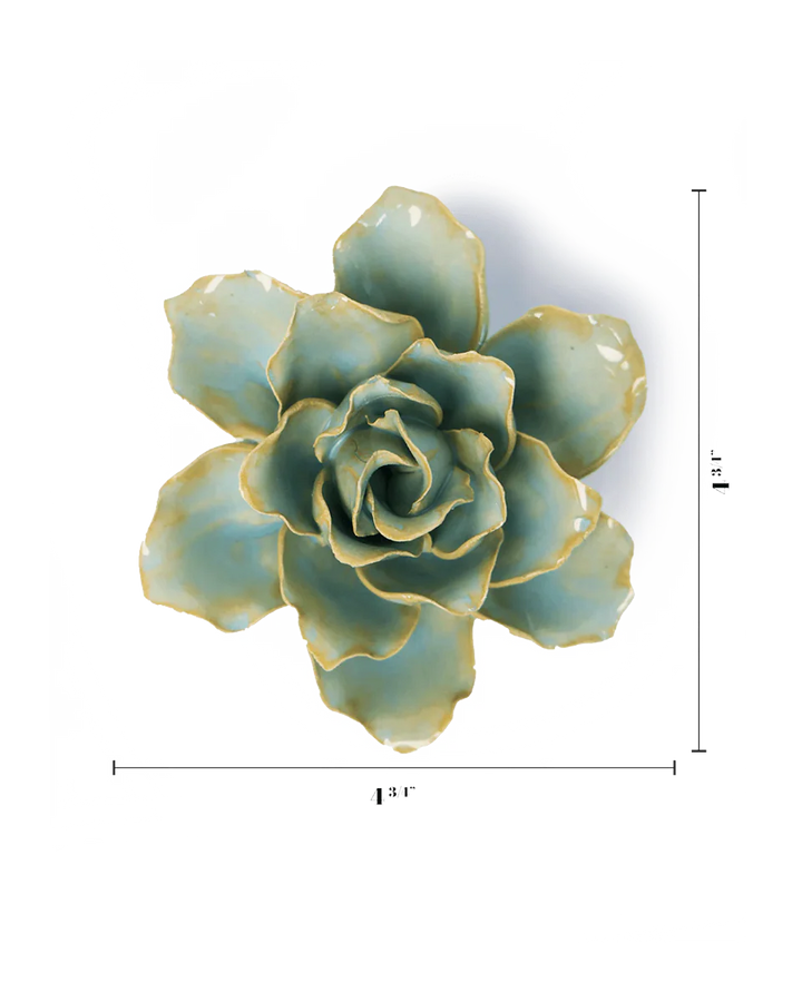 Ceramic Wall Flower | Stargazer Lily Robin's Egg Blue