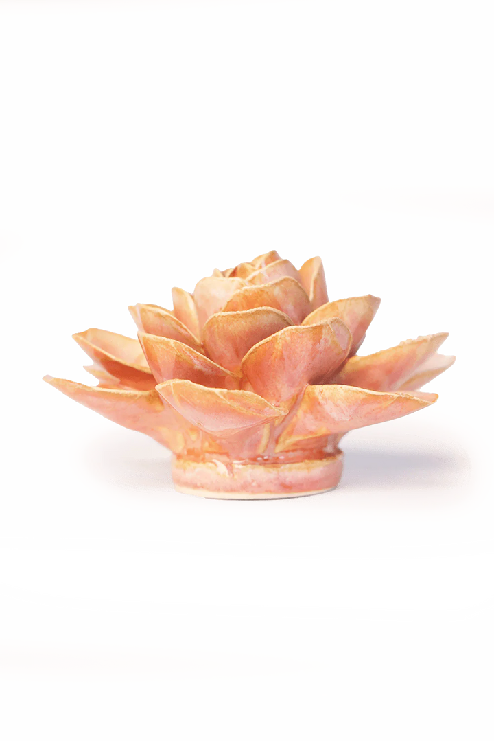Ceramic Wall Flower | Peach Pink Begonia