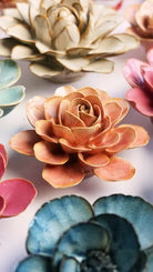 Ceramic Wall Flower | Peach Pink Begonia