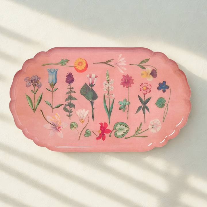 Enamel Tray | Festival of Flowers Scalloped