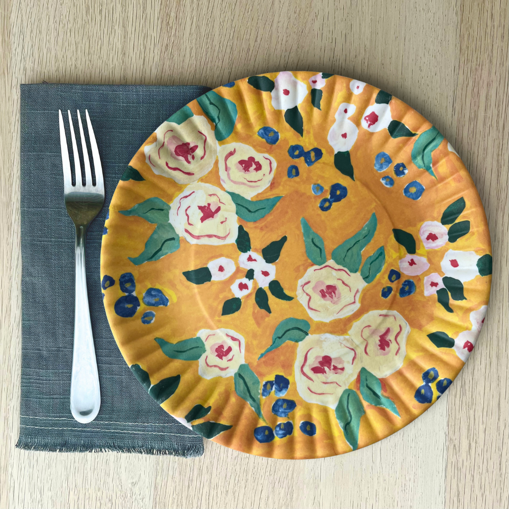 Melamine "Paper" Plates | Fruits and Florals