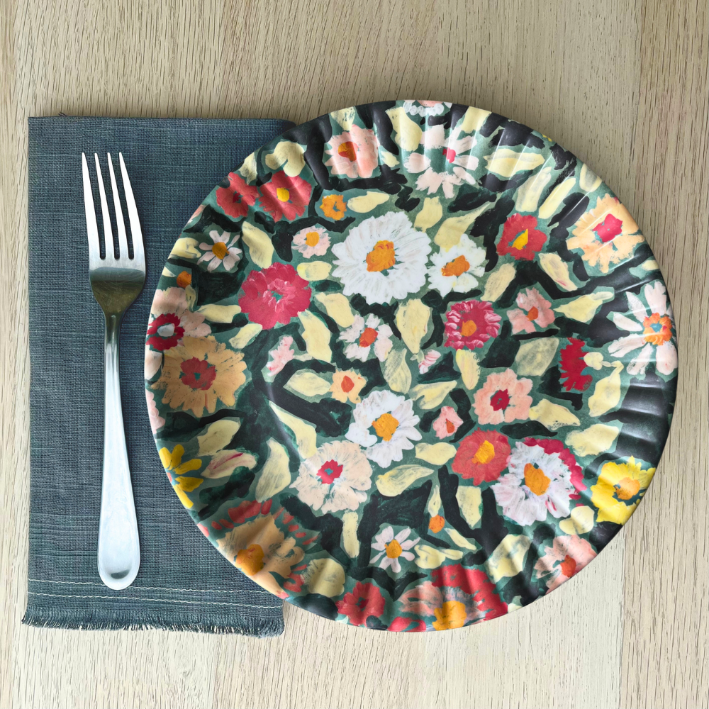 Melamine "Paper" Plates | Fruits and Florals