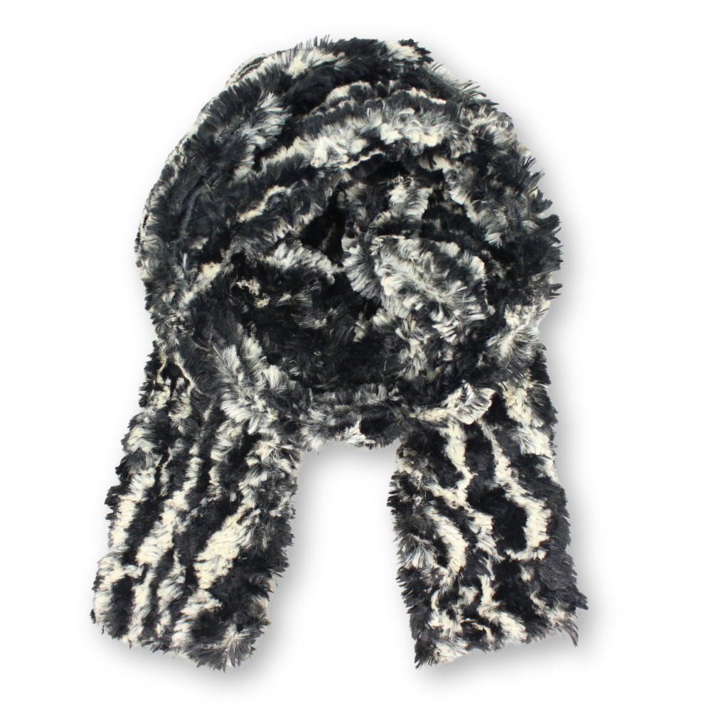 Faux Fur Narrow Oblong Scarf