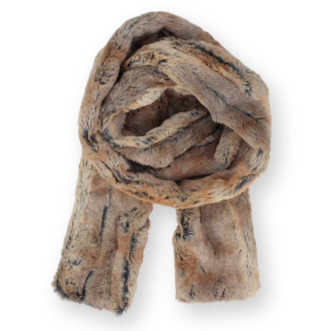 Faux Fur Narrow Oblong Scarf