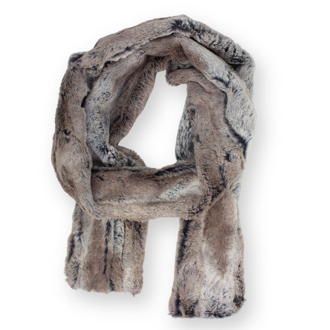Faux Fur Narrow Oblong Scarf