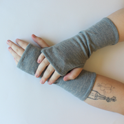 Spring Knit Fingerless Gloves