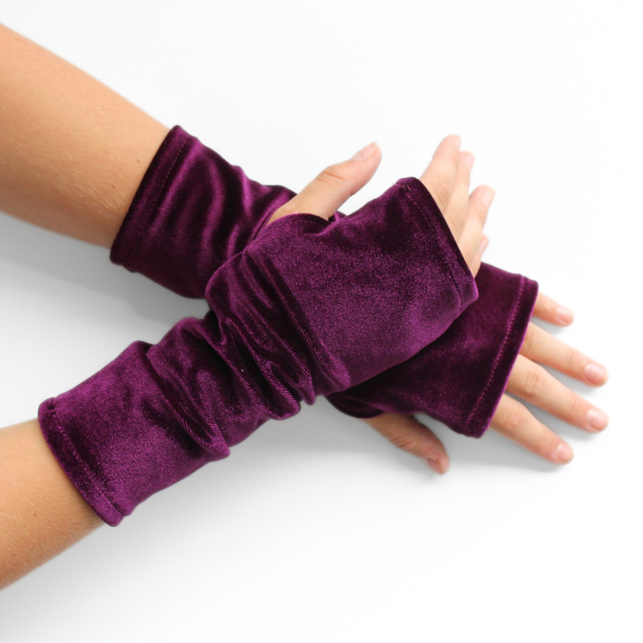 Velvet Fingerless Gloves
