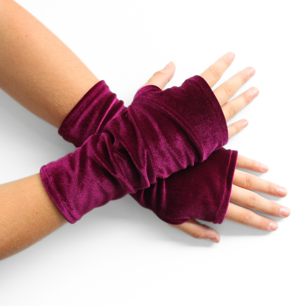 Velvet Fingerless Gloves