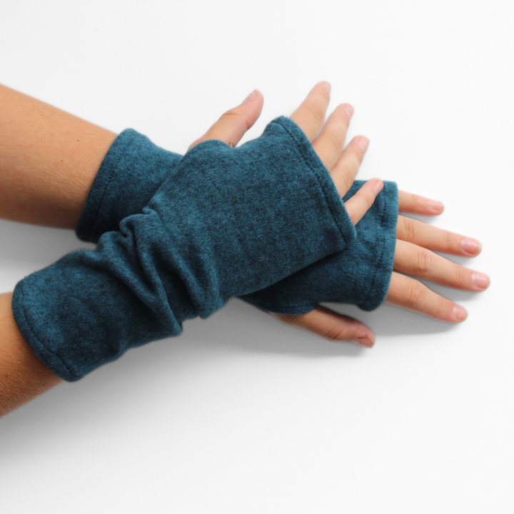 Heather Jersey Fingerless Gloves