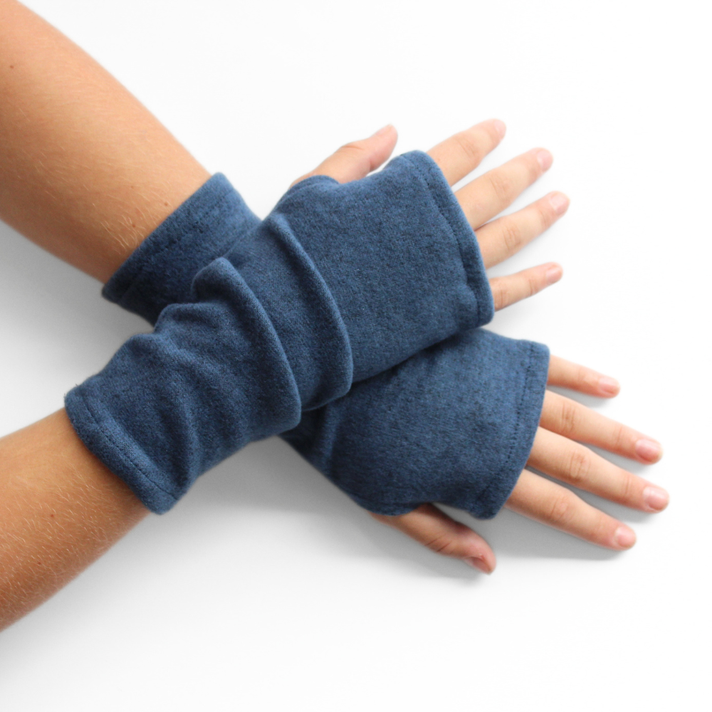 Heather Jersey Fingerless Gloves