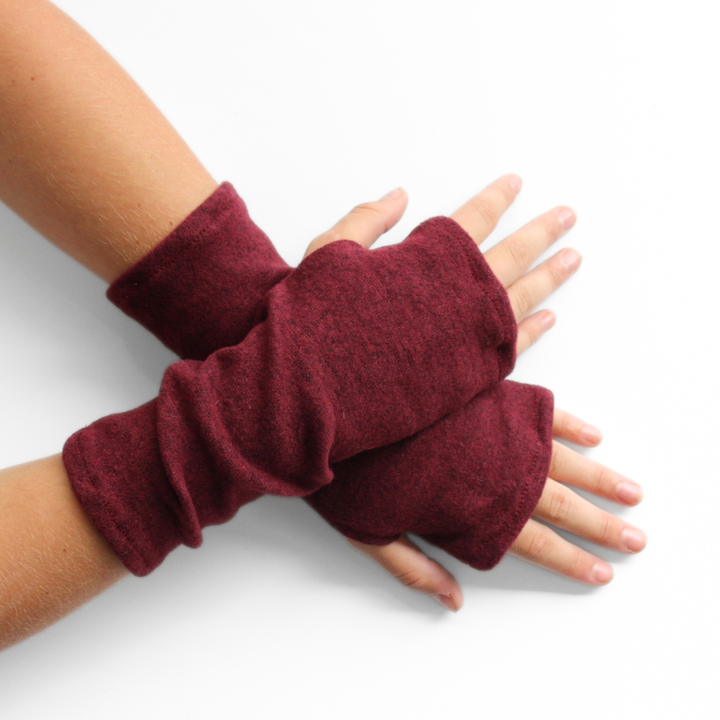 Heather Jersey Fingerless Gloves