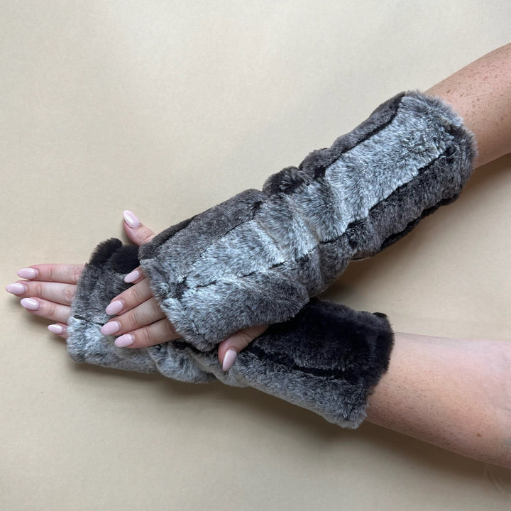 Faux Fur Fingerless Gloves