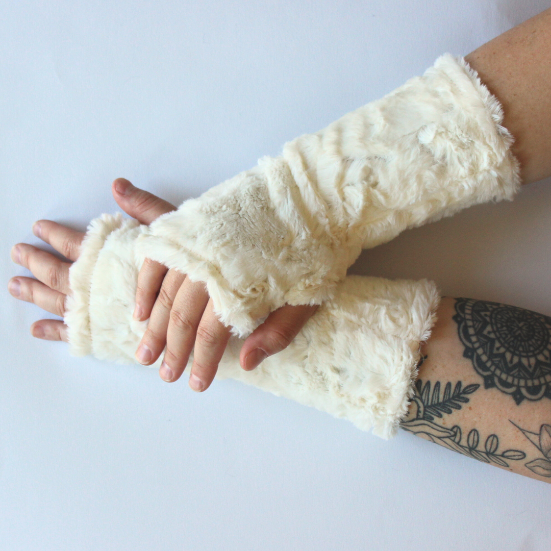 Faux Fur Fingerless Gloves