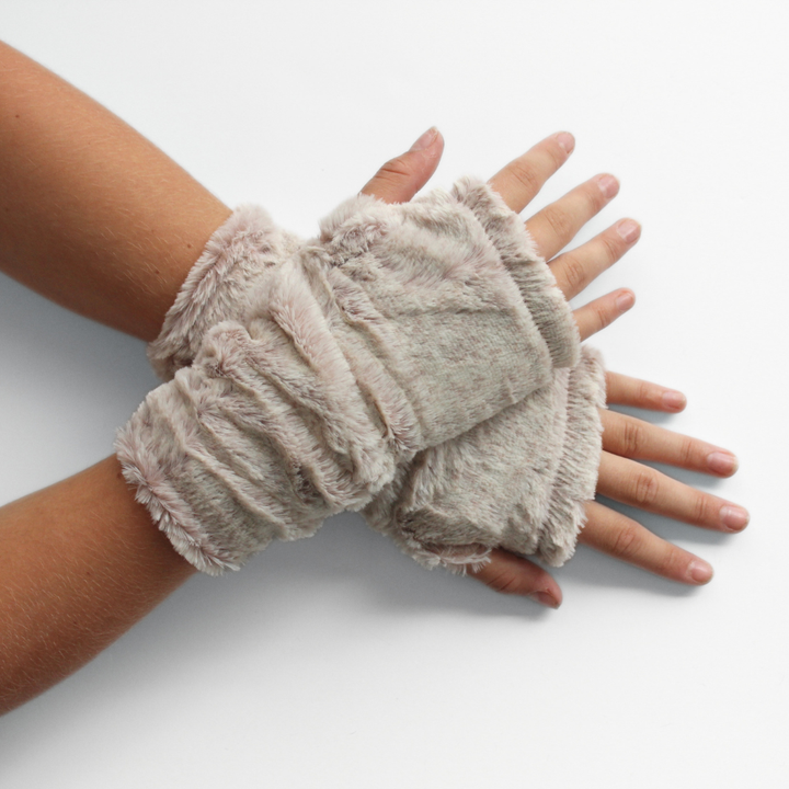 Faux Fur Fingerless Gloves