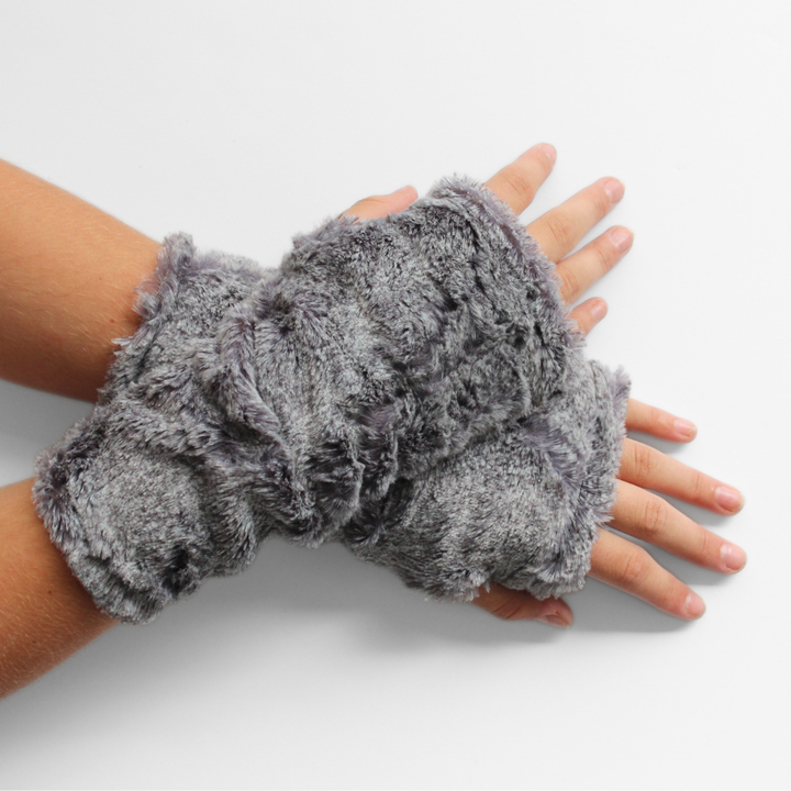 Faux Fur Fingerless Gloves