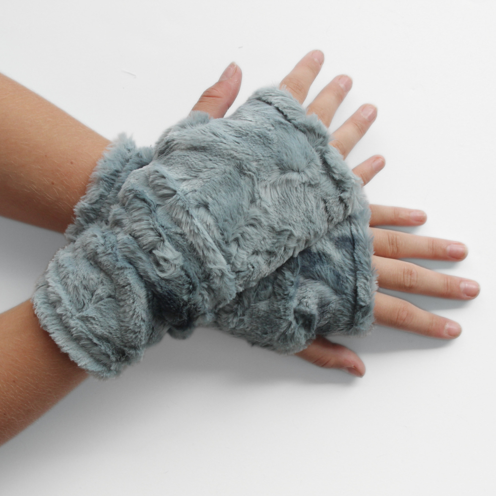 Faux Fur Fingerless Gloves