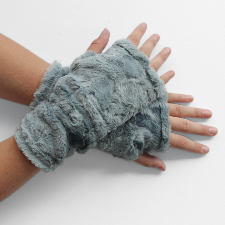 Faux Fur Fingerless Gloves