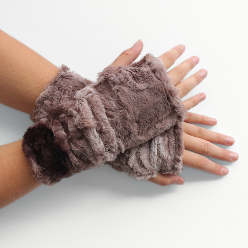 Faux Fur Fingerless Gloves