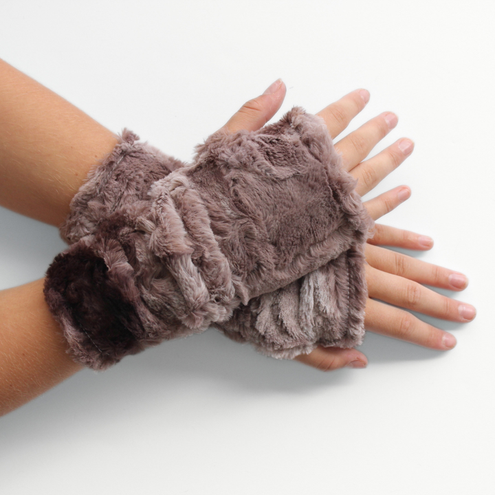 Faux Fur Fingerless Gloves