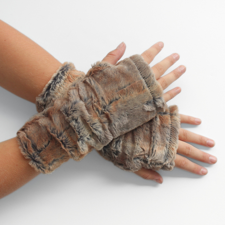 Faux Fur Fingerless Gloves