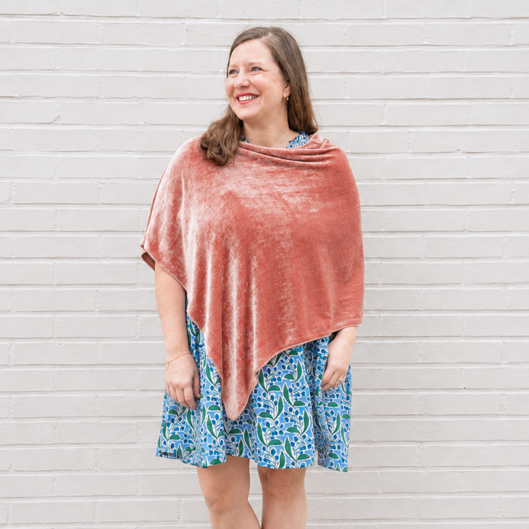 Silk Velvet Poncho