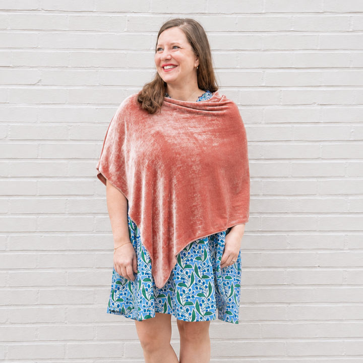 Silk Velvet Poncho