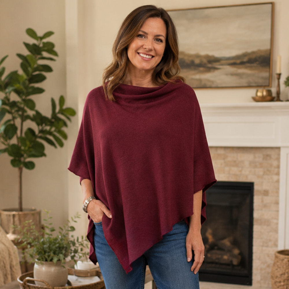 Heather Jersey Poncho