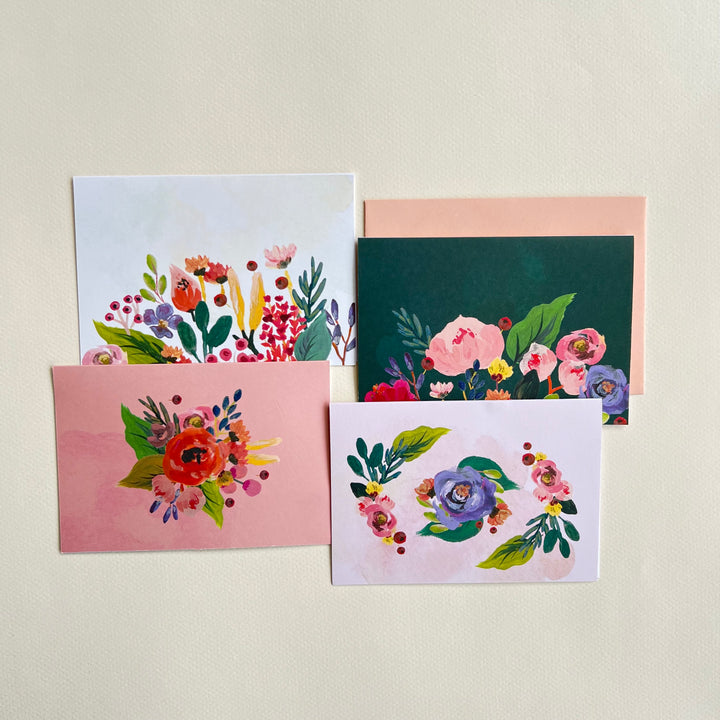 Boxed Blank Pop-Up Cards "Floral"