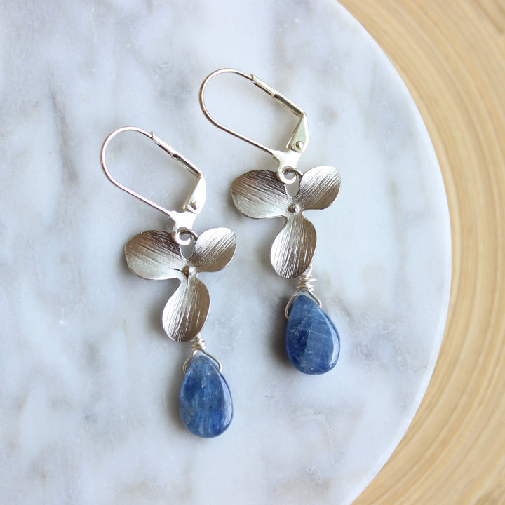 Silver Magnolia Earrings