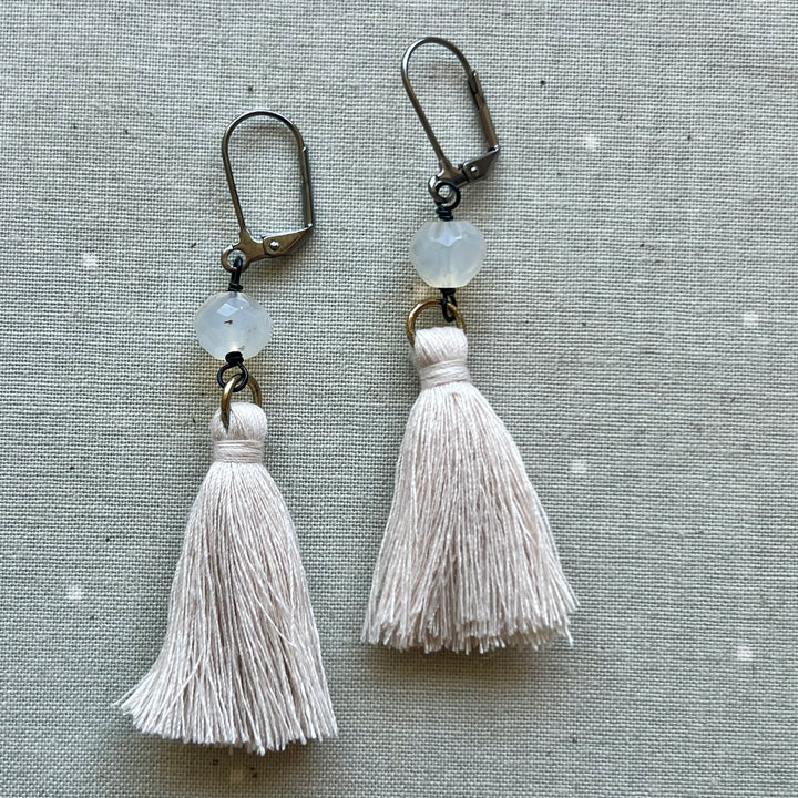 Gunmetal Tassel Earrings | Sale