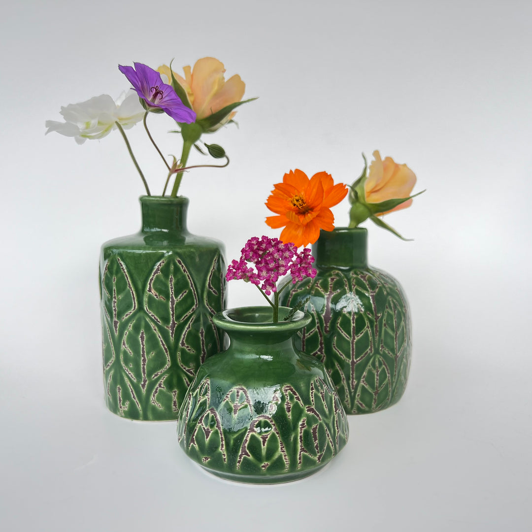 Green Ceramic Bud Vases | Sale