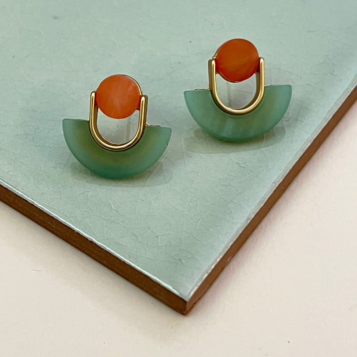 Mod Resin Post Earrings