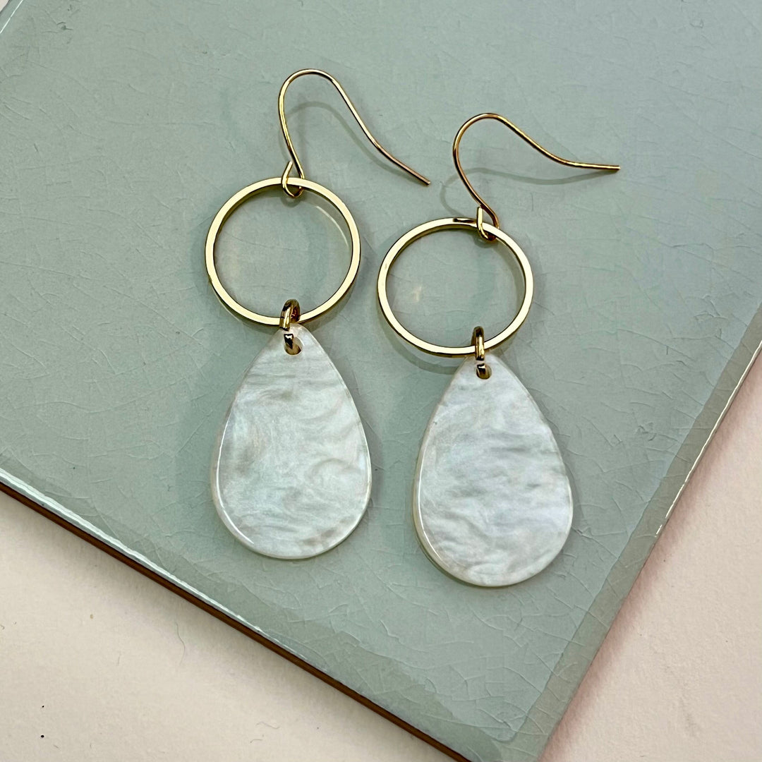 Teardrop Gold Dangle Earrings