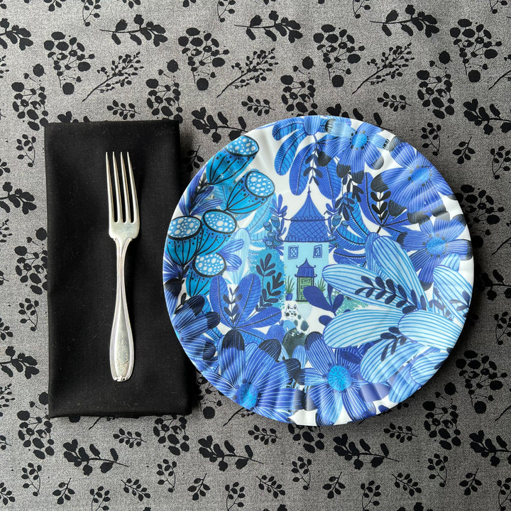 Melamine "Paper" Plates | Blue + White