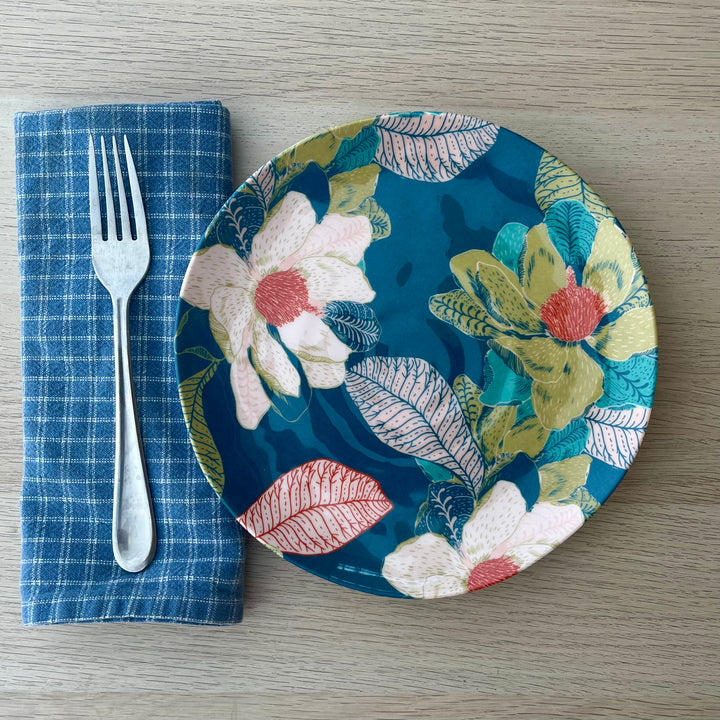 Melamine Plates | Teal Floral